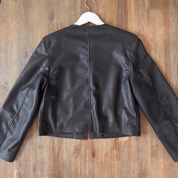 H&M Black faux Leather Women's Jacket - Picture 3 of 9